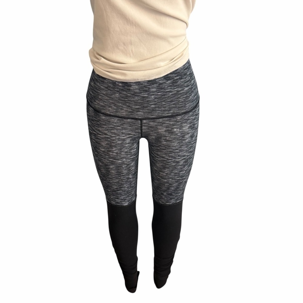 3/$30 ☀️ Lululemon Wunder Under Pant *Stirrup Dramatic Static White Black - Picture 3 of 9